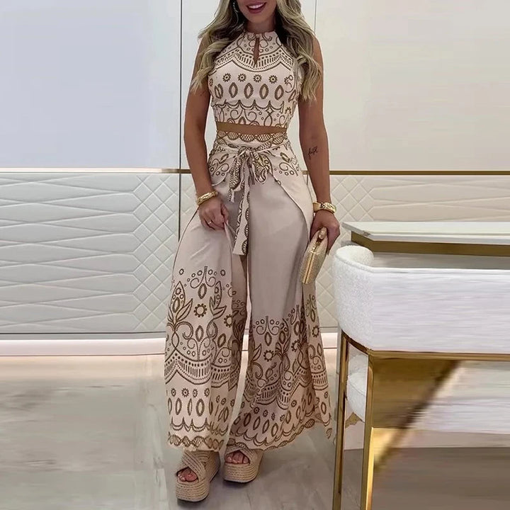 Gulshat – Conjunto de Calças Estiloso com Estampa