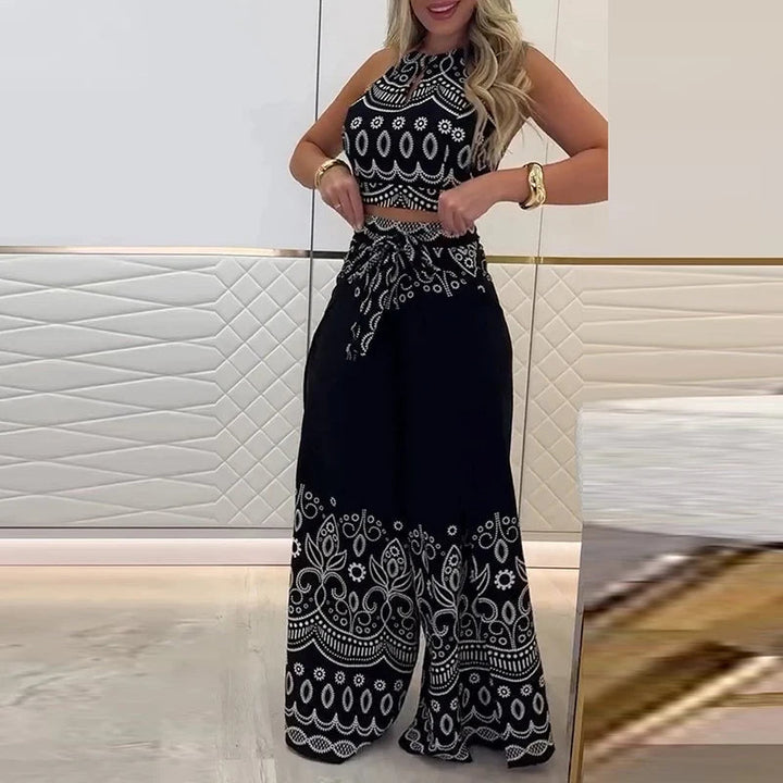 Gulshat – Conjunto de Calças Estiloso com Estampa