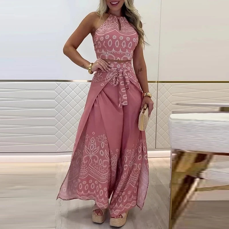 Gulshat – Conjunto de Calças Estiloso com Estampa