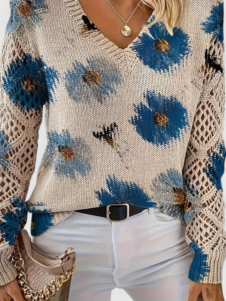 Aurélie | Suéter elegante com estampa floral