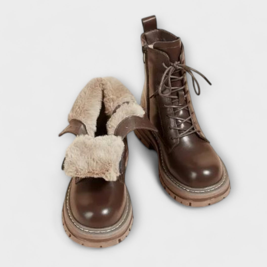 Flávia-Botas de couro para mulher