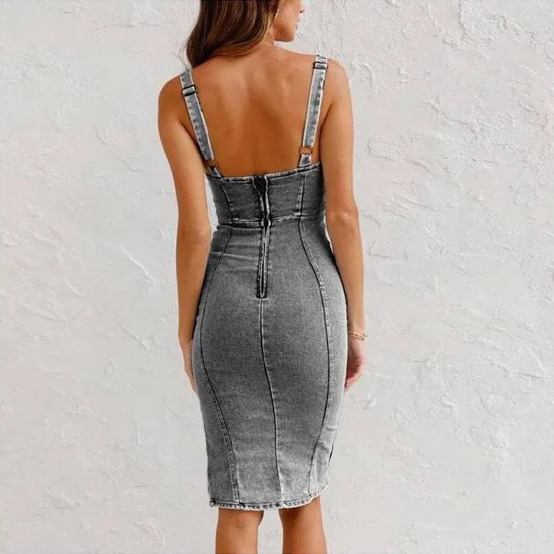 Mona | Vestido de ganga moderno, corte elegante e conforto total.