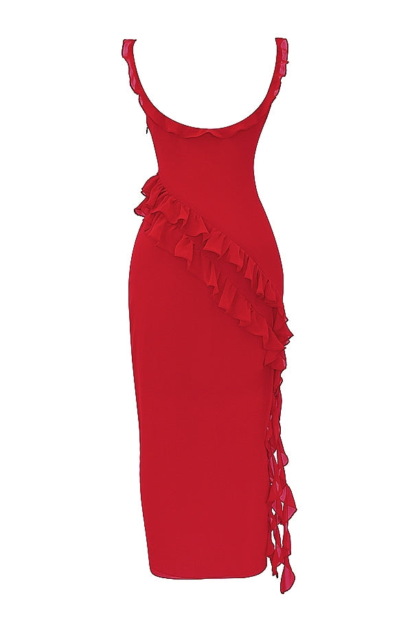 Dalia | Vestido longo com babados