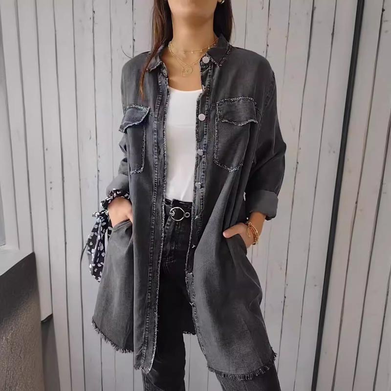 JansenStyle™ Oona - Blazer jeans oversized da moda