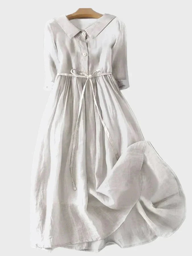 Vestido com Gola Elegante