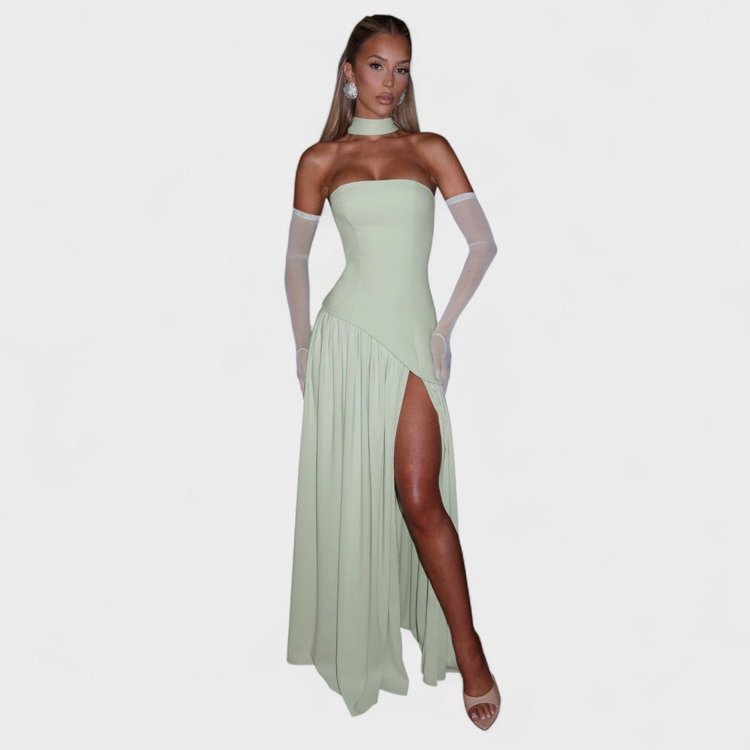 Vestido Maliyah - Corte assimétrico Hortelã