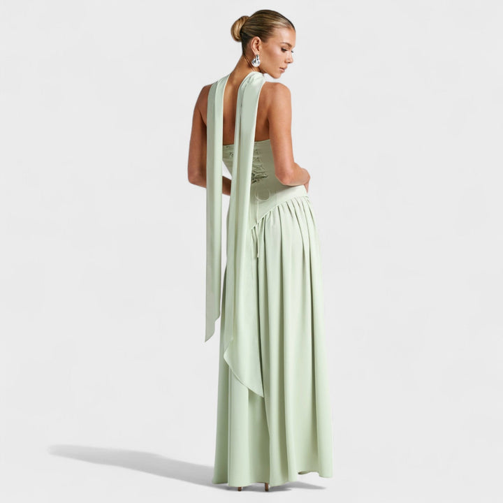 Vestido Maliyah - Corte assimétrico Hortelã