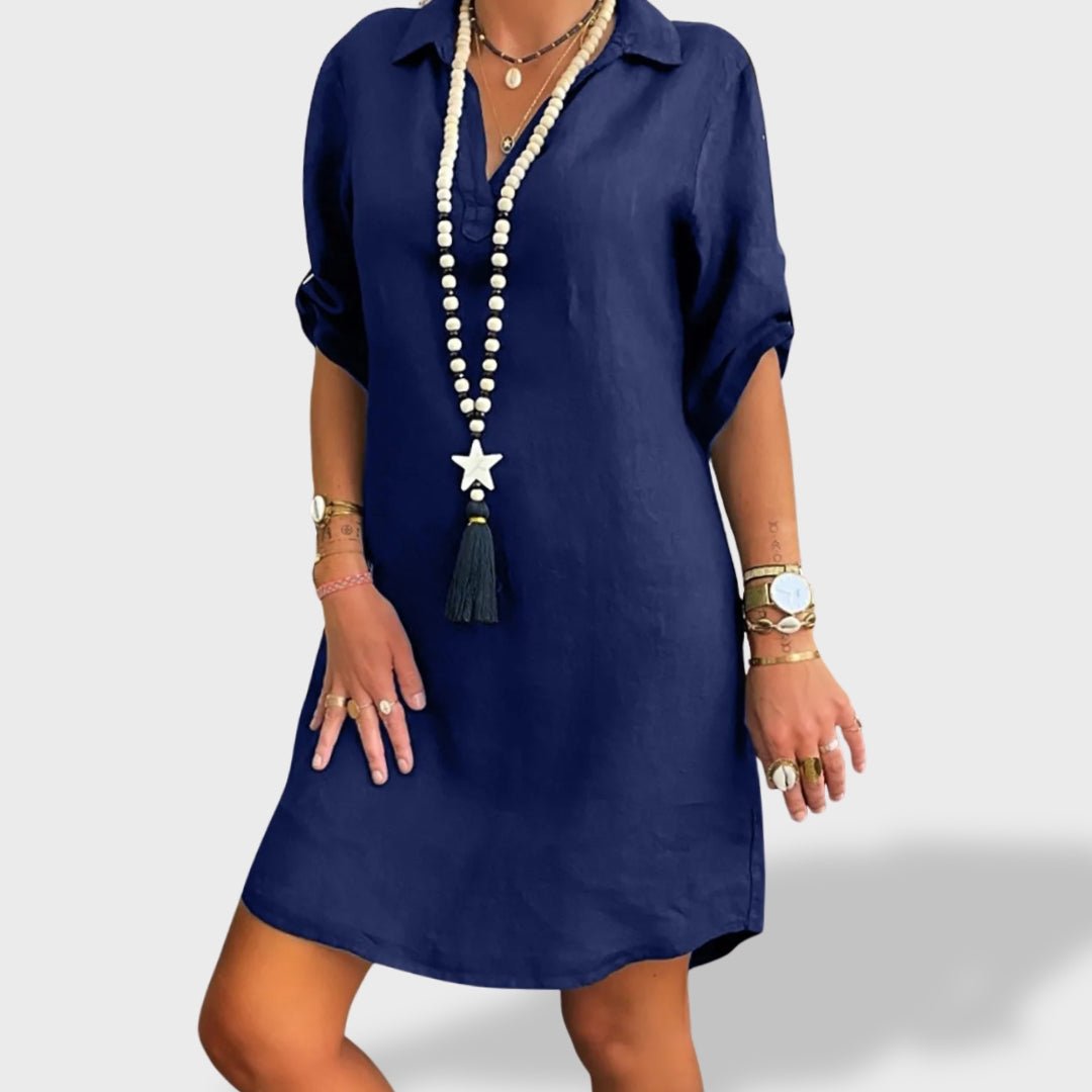 Vitória™ | Vestido Fresco de Linho de Verão