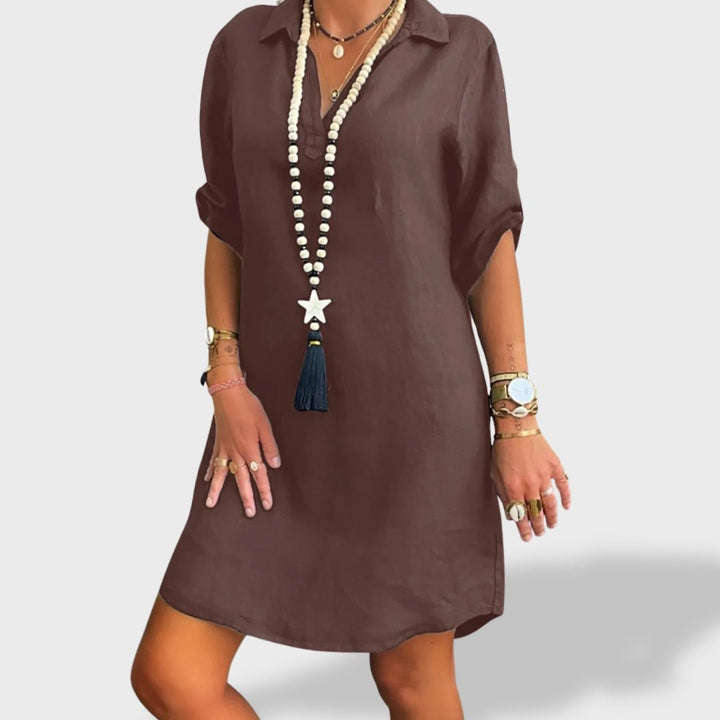 Vitória™ | Vestido Fresco de Linho de Verão