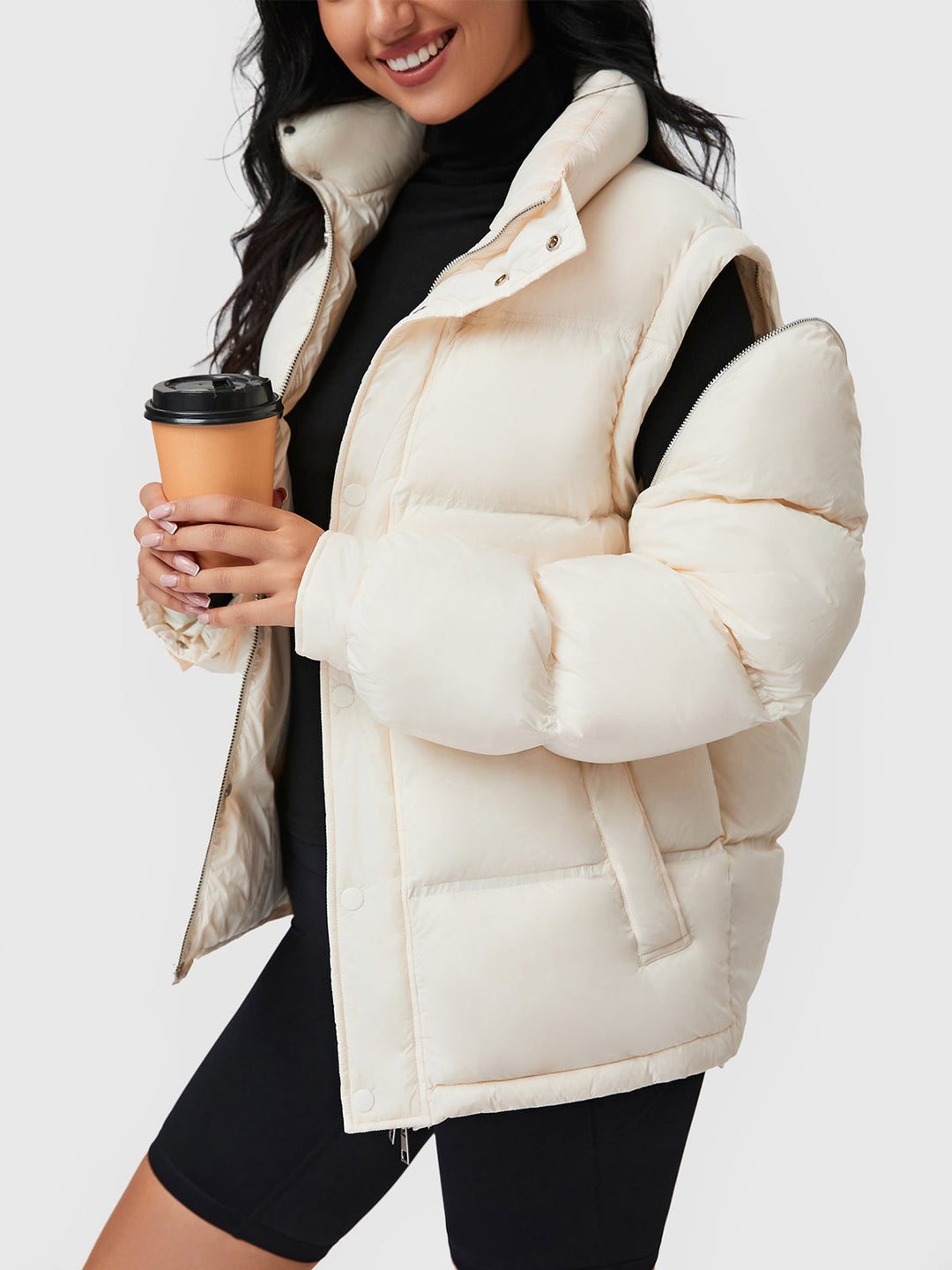 Casaco Puffer Frente e Verso